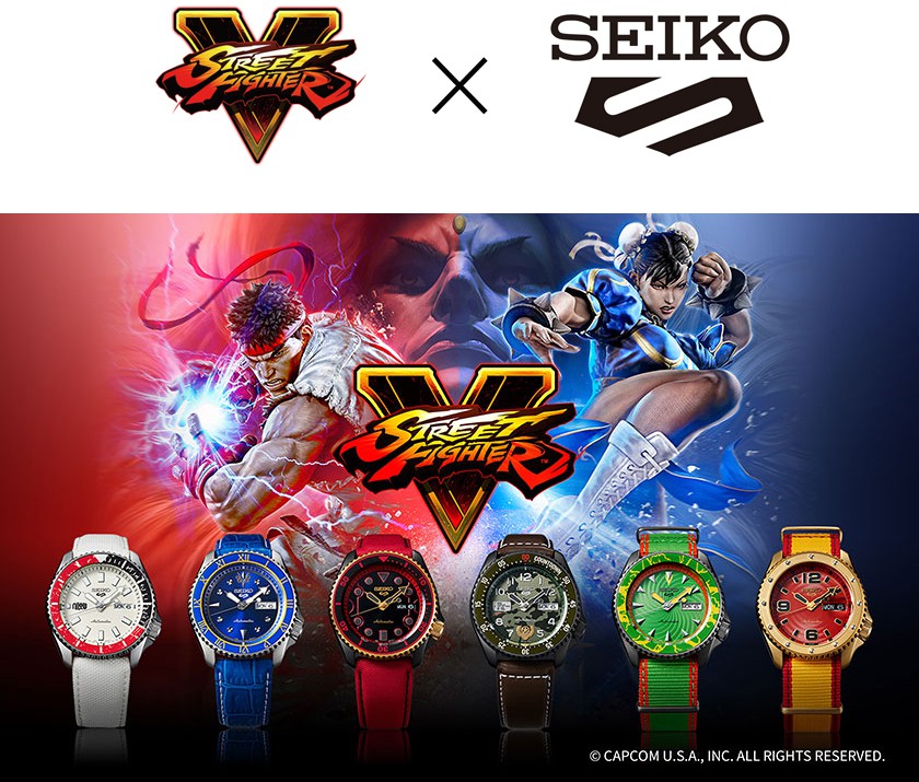 Seiko 5 Sports meets Street Fighter V.