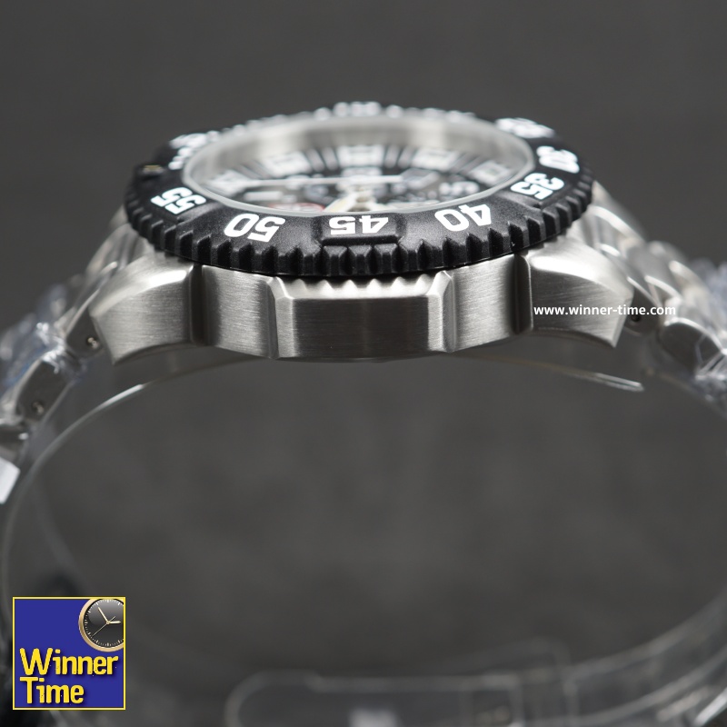 นาฬิกาLUMINOX (NAVY SEAL COLORMARK CHRONO 3180 SERIES) - Stainless Steel ขอบBlackPVD - Silver/Black รุ่น XS.3182