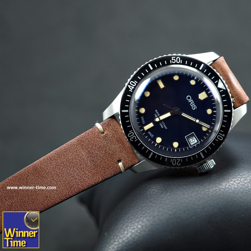 นาฬิกา ORIS Divers Sixty Five Automatic Blue Dial Boy Size ( 36มิล ) รุ่น  0173377474055