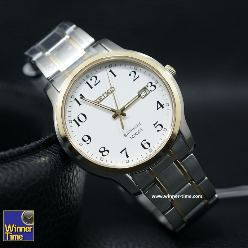 นาฬิกา Seiko Sapphire Quartz Two Tone 100M รุ่น SGEH68P1 Men's Watch