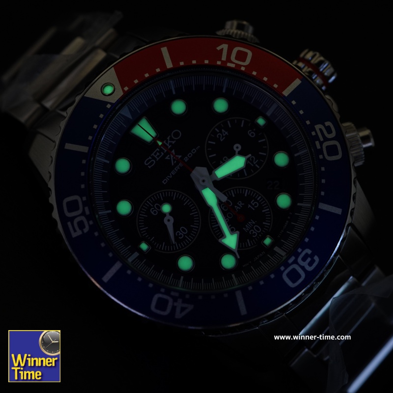 นาฬิกาSeiko Solar Chronograph Divers รุ่น SSC019P1 เปลี่ยนรหัสใหม่เป็น SSC783P1