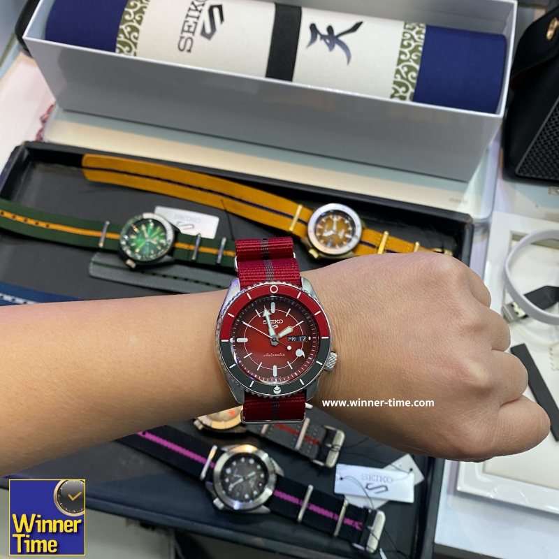 นาฬิกาSEIKO 5 SPORTS x NARUTO & BORUTO Limited Edition 6,500 Pcs รุ่น SRPF67K1,SRPF67K,SRPF67,(SARADA)