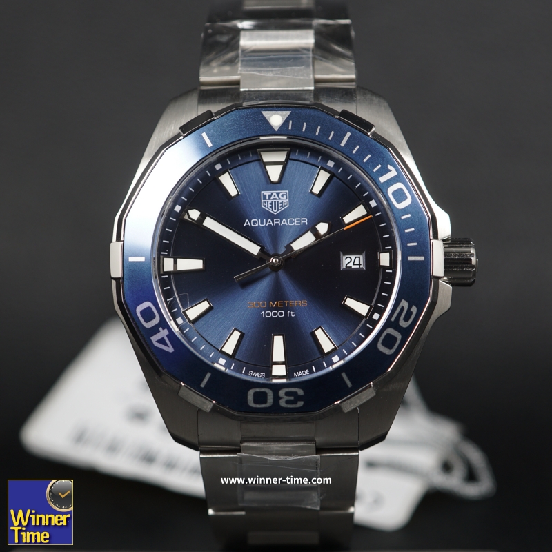 นาฬิกาTag Heuer Aquaracer 300M Quartz Black Dial รุ่น WAY101C.BA0746