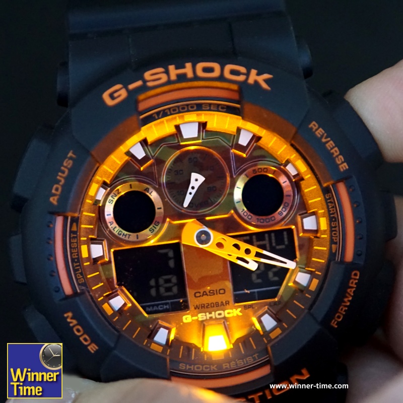 นาฬิกาจีช๊อค G-SHOCK รุ่น GA-100BR-1ADR รุ่นพิเศษ สีพิเศษ