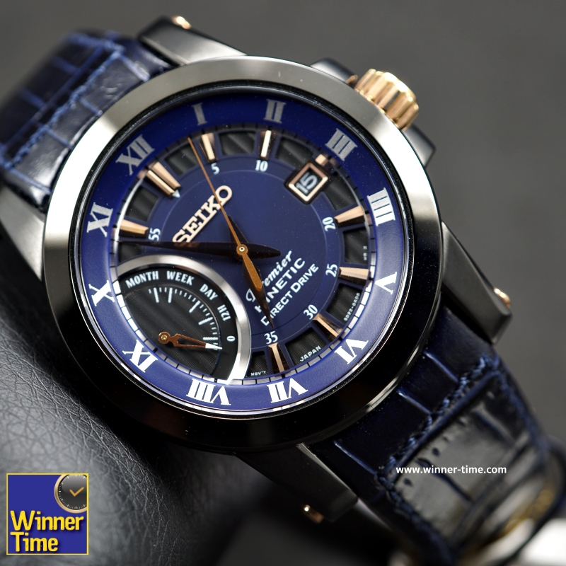 นาฬิกาSEIKO Premier Kinetic Direct Drive (Blue)รุ่น SRG012P1