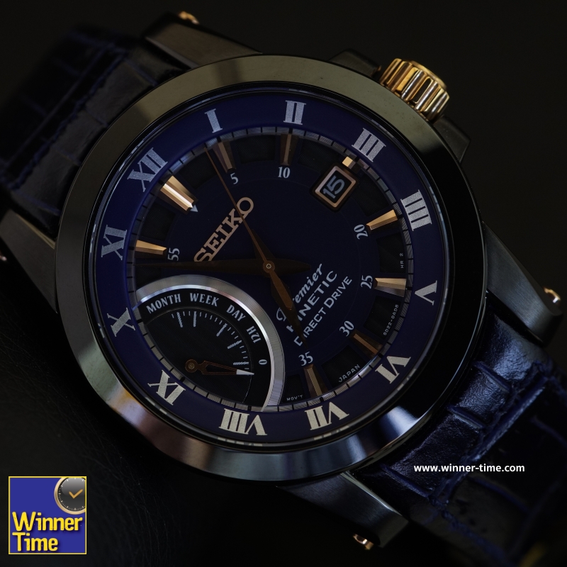 นาฬิกาSEIKO Premier Kinetic Direct Drive (Blue)รุ่น SRG012P1
