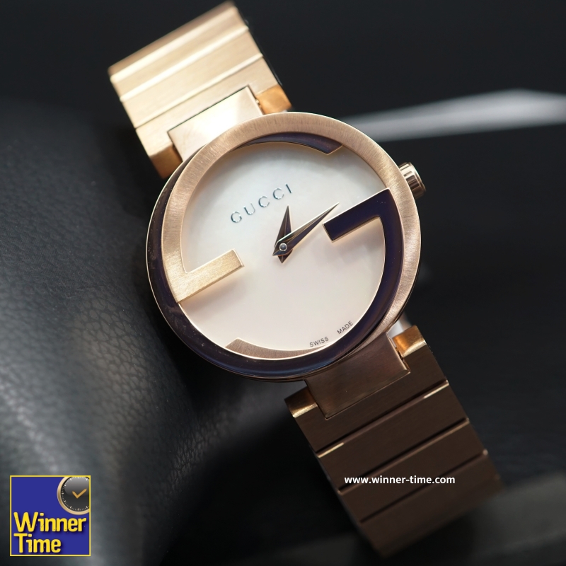 นาฬิกาGucci Interlocking Quartz Metal and Gold-Tone-Stainless-Steel Women's Watch รุ่น YA133515