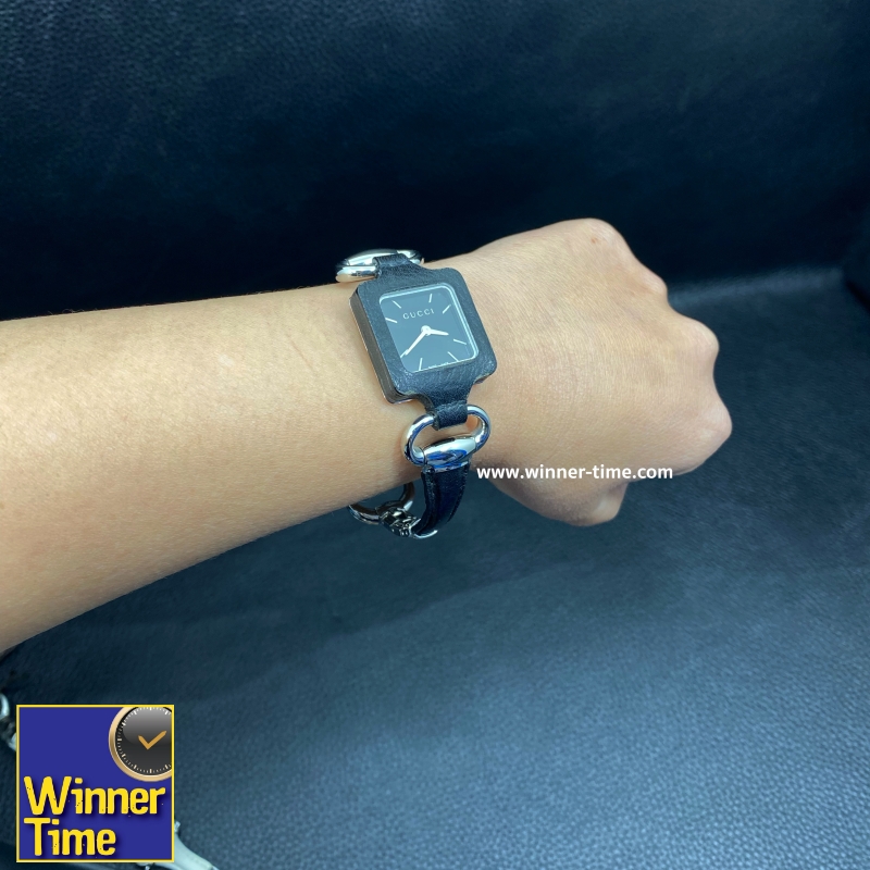 นาฬิกาGucci Women's  Stainless Steel with Black Dial Watch รุ่น YA130402