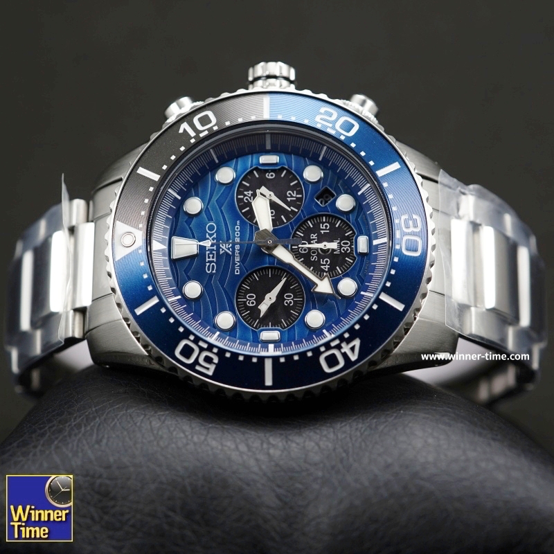 นาฬิกาSeiko Prospex Save The Ocean special Edition Solar Chronograph Divers 200m รุ่น SSC741P1,SSC741P,SSC741