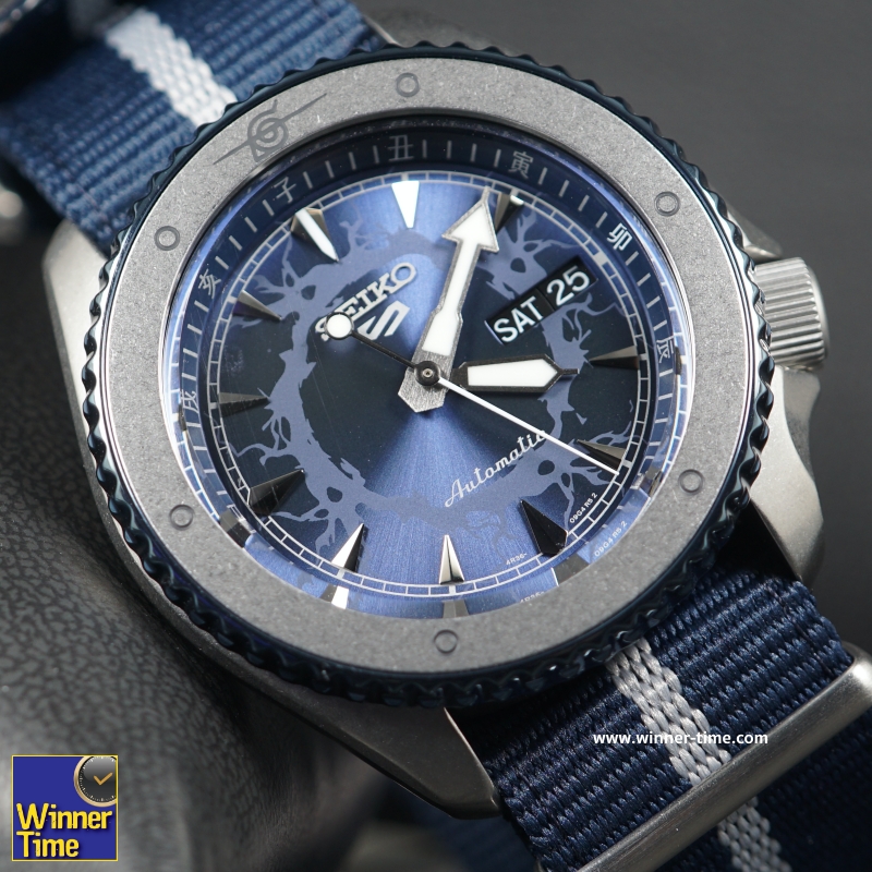 นาฬิกาSEIKO 5 SPORTS x NARUTO & BORUTO Limited Edition 6,500 Pcs รุ่น SRPF69K1,SRPF69K,SRPF69, (SASUKE)