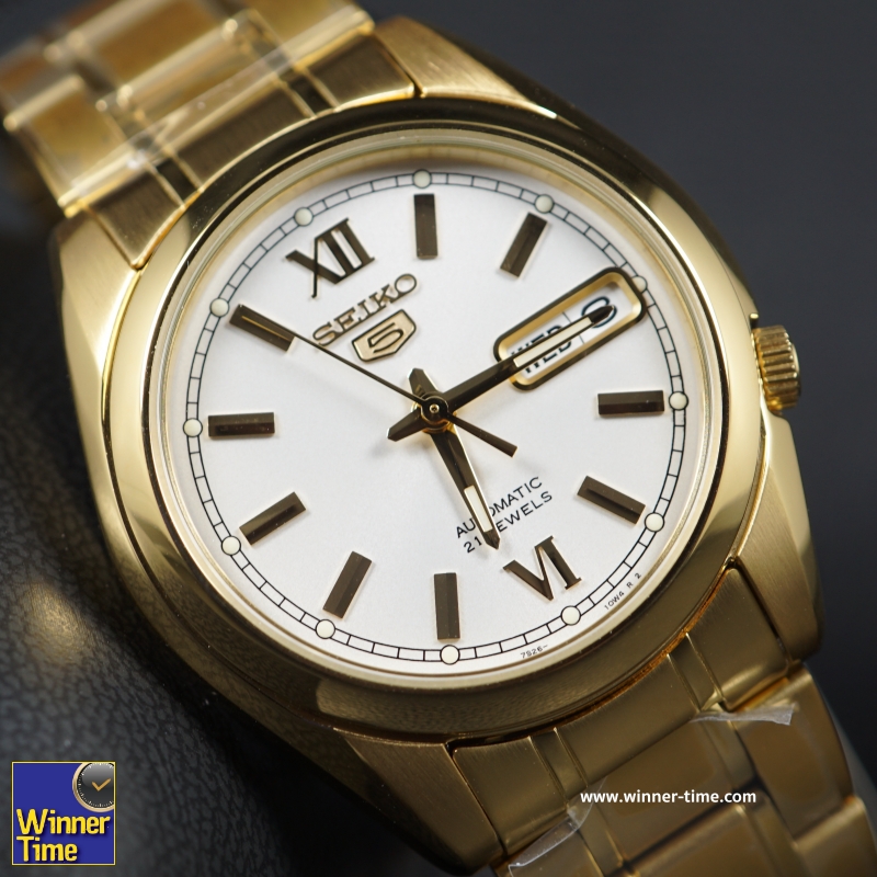 นาฬิกา Seiko 5 Automatic White Dial รุ่น SNKL58,SNKL58K1,SNKL58K