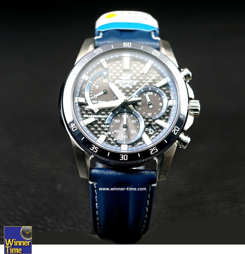 นาฬิกาCASIO EDIFICE โครโนกราฟ สายหนัง รุ่น EQS-930BL-2AV