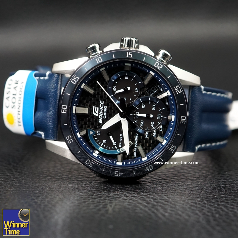 นาฬิกาCASIO EDIFICE โครโนกราฟ สายหนัง รุ่น EQS-930BL-2AV