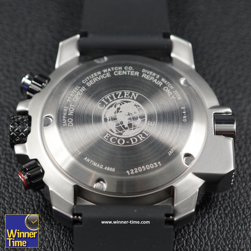 นาฬิกา Citizen Promaster Aqualand Eco-Drive Analog Chronograph รุ่น BJ2167-03E สีดำ-แดง