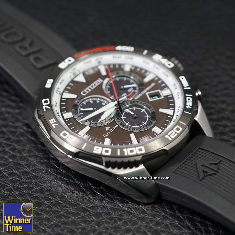 นาฬิกาCitizen Promaster Radio Controlled World Time Eco-Drive 200M รุ่น CB5036-10X