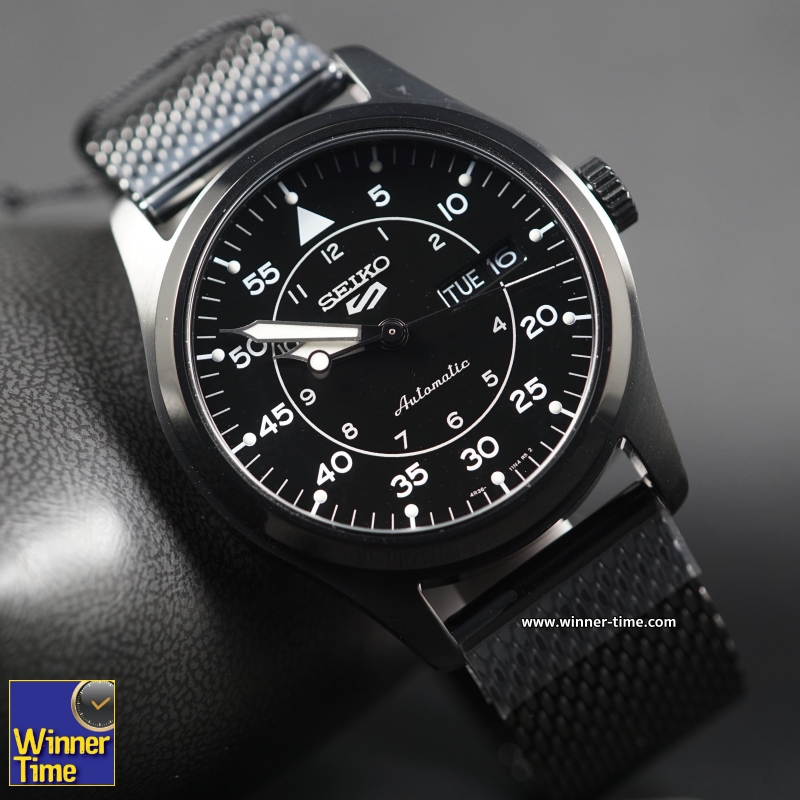 Seiko black store military watch