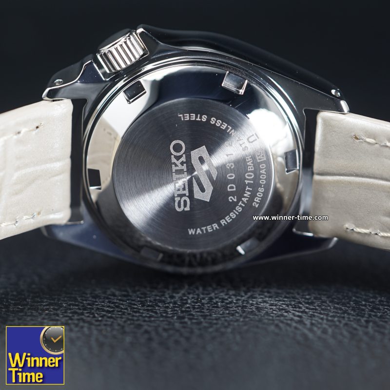 นาฬิกาSeiko 5 Sports Compact Leather Beige dial อัตโนมัติ รุ่น SRE005, SRE005K1,SRE005K 100M ของสุภาพสตรี 