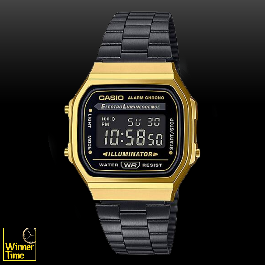 นาฬิกา Casio ดิจิตอล วินเทจ รุ่น A168WEGB-1B