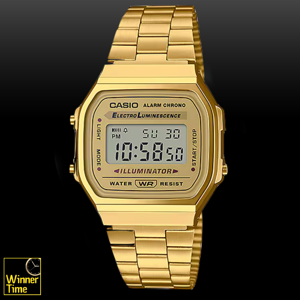 นาฬิกา Casio ดิจิตอล วินเทจ รุ่น A168WG-9W