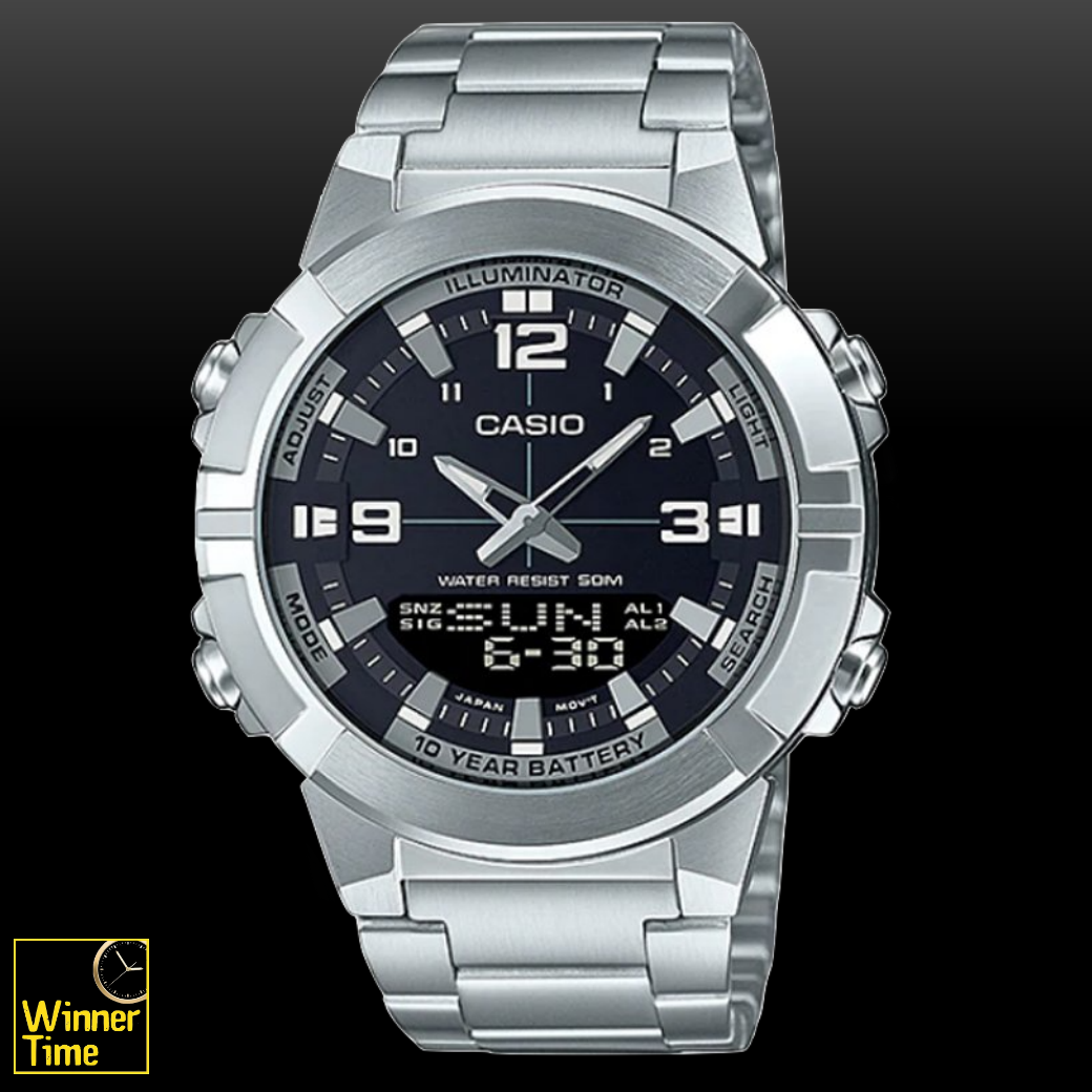 นาฬิกา Casio ระบบผสมอะนาล็อก-ดิจิตอล รุ่น AMW-870D-1AVDF