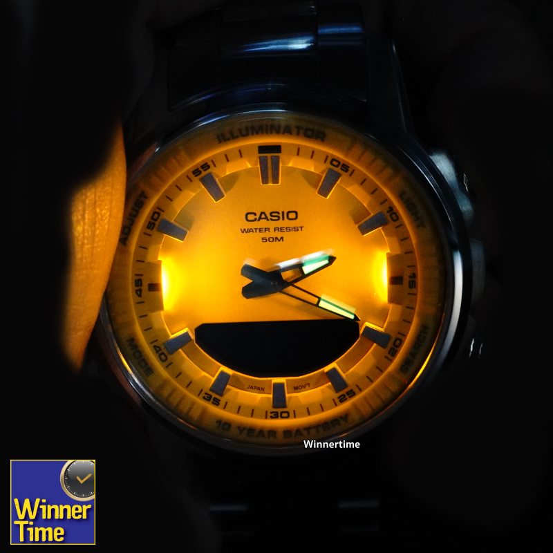 นาฬิกา Casio ระบบผสมอะนาล็อก-ดิจิตอล รุ่น AMW-880-9A