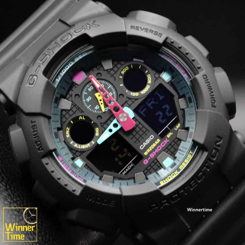 นาฬิกาCASIO G-SHOCK อะนาล็อก-ดิจิตอล ซีรีส์ GA-100 รุ่น GA-100MF-1ADR
