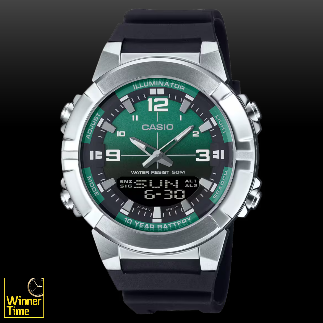 นาฬิกา Casio ระบบผสมอะนาล็อก-ดิจิตอล รุ่น AMW-870A-3AVDF