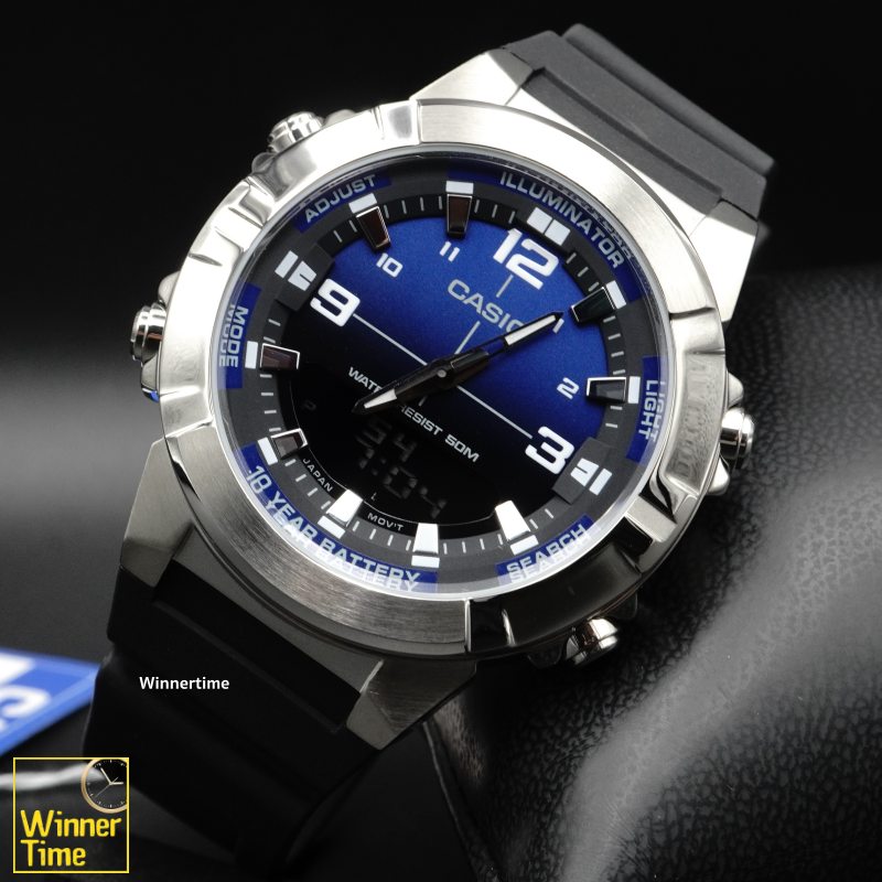 นาฬิกา Casio ระบบผสมอะนาล็อก-ดิจิตอล รุ่น AMW-870A-2AVDF