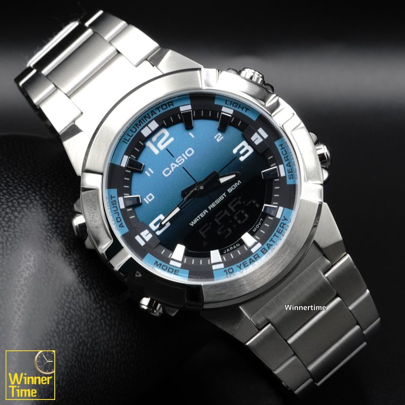 นาฬิกา Casio ระบบผสมอะนาล็อก-ดิจิตอล รุ่น AMW-870DA-2A2V