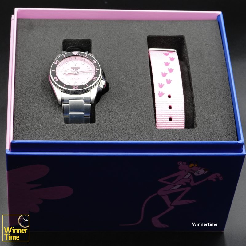 นาฬิกาข้อมือ SEIKO 5 Sports SKX series Pink Panther Limited Edition รุ่น SRPM07