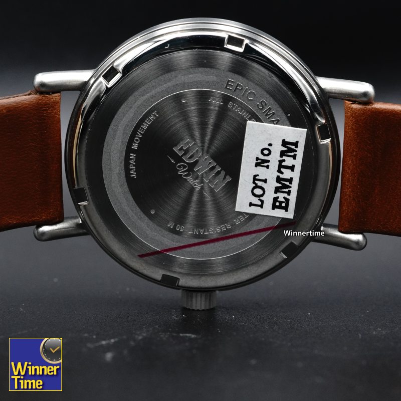 นาฬิกา EDWIN Quartz EPIC รุ่น EW1L002L0124 สายสีน้ำตาลเข้ม