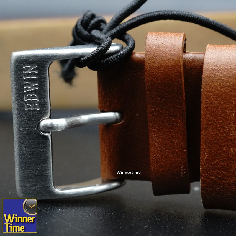 นาฬิกา EDWIN Quartz EPIC รุ่น EW1L002L0124 สายสีน้ำตาลเข้ม