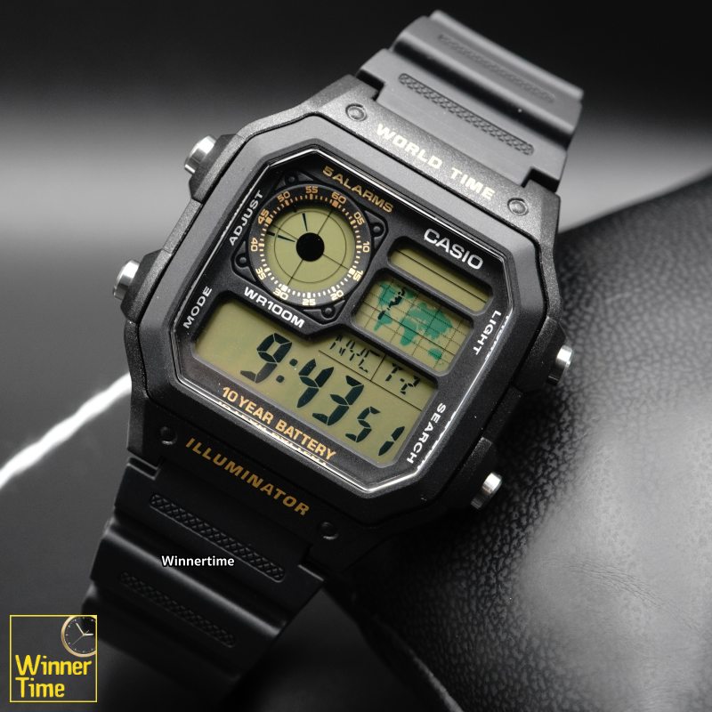 นาฬิกา Casio ดิจิตอล รุ่น AE-1200WH-1BV