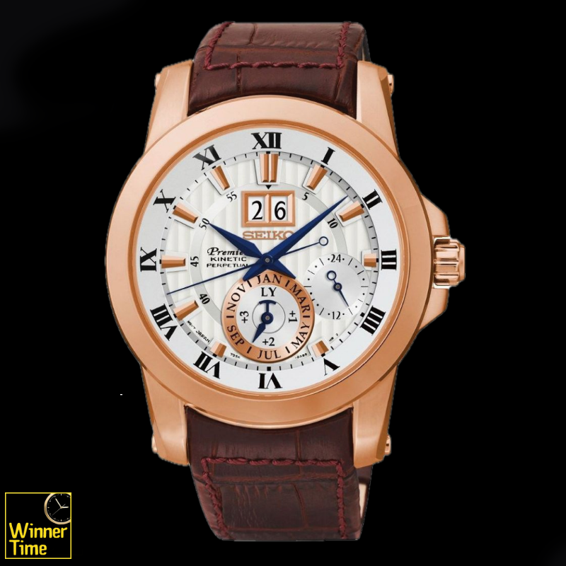นาฬิกาผู้ชาย Seiko Premier Kinetic Perpetual รุ่น SNP096,SNP096P1 ,SNP096P