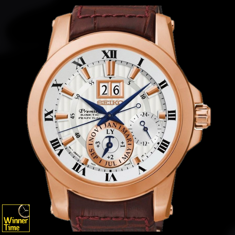 นาฬิกาผู้ชาย Seiko Premier Kinetic Perpetual รุ่น SNP096,SNP096P1 ,SNP096P