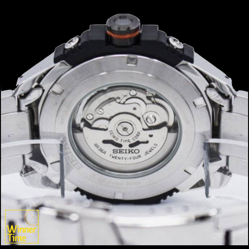 นาฬิกาข้อมือ SEIKO 5 Sports Automatic 24J Black Dial Stainless Steel 100M รุ่น SRP795K1,SRP795K,SRP795