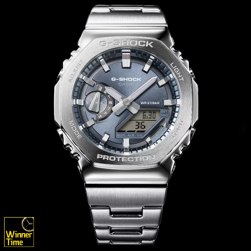 นาฬิกาCASIO G-SHOCK G-STEEL 2100 Series รุ่น GM-2110D-8A สีเทาเมทัลลิก