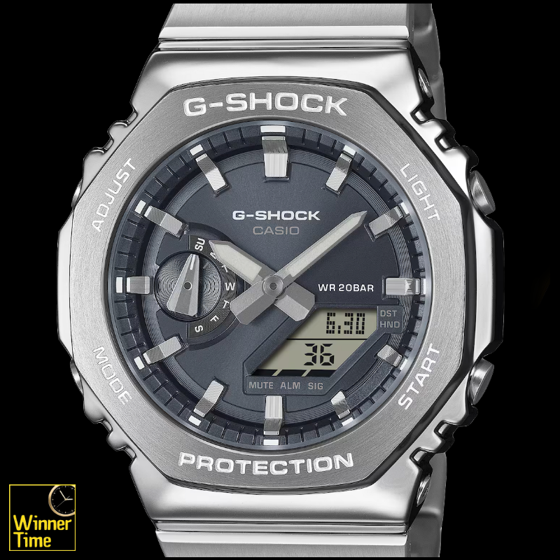 นาฬิกาCASIO G-SHOCK G-STEEL 2100 Series รุ่น GM-2110D-8A สีเทาเมทัลลิก