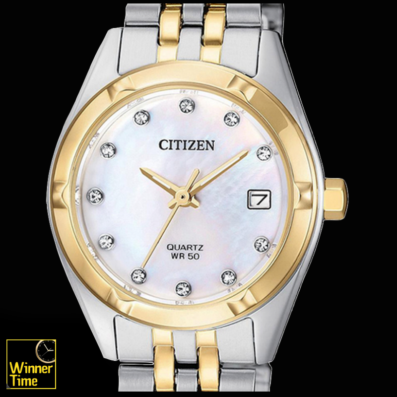 นาฬิกาข้อมือผู้หญิงCITIZEN LADIES QUARTZ รุ่น EU6054-58D