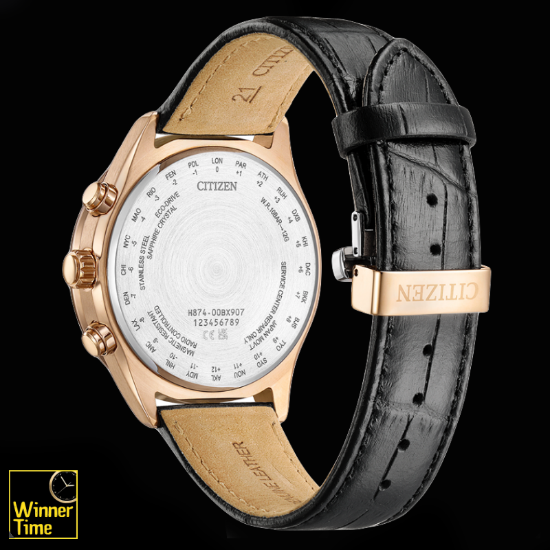 นาฬิกาข้อมือผู้ชาย CITIZEN ECO-DRIVERADIO - CONTROLLED MOON PHASE รุ่น BY1033-01H