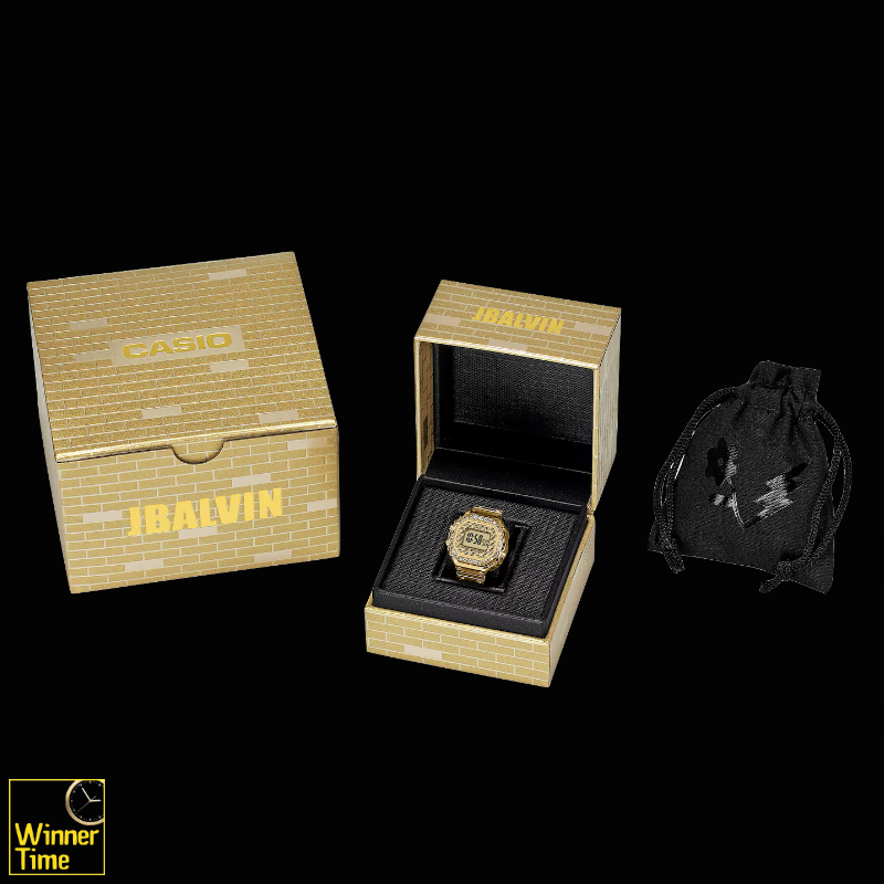 นาฬิกาแหวนของ Casio ที่ทำร่วมกับ J Balvin รุ่น CRW-001JB-9DR สีทอง
