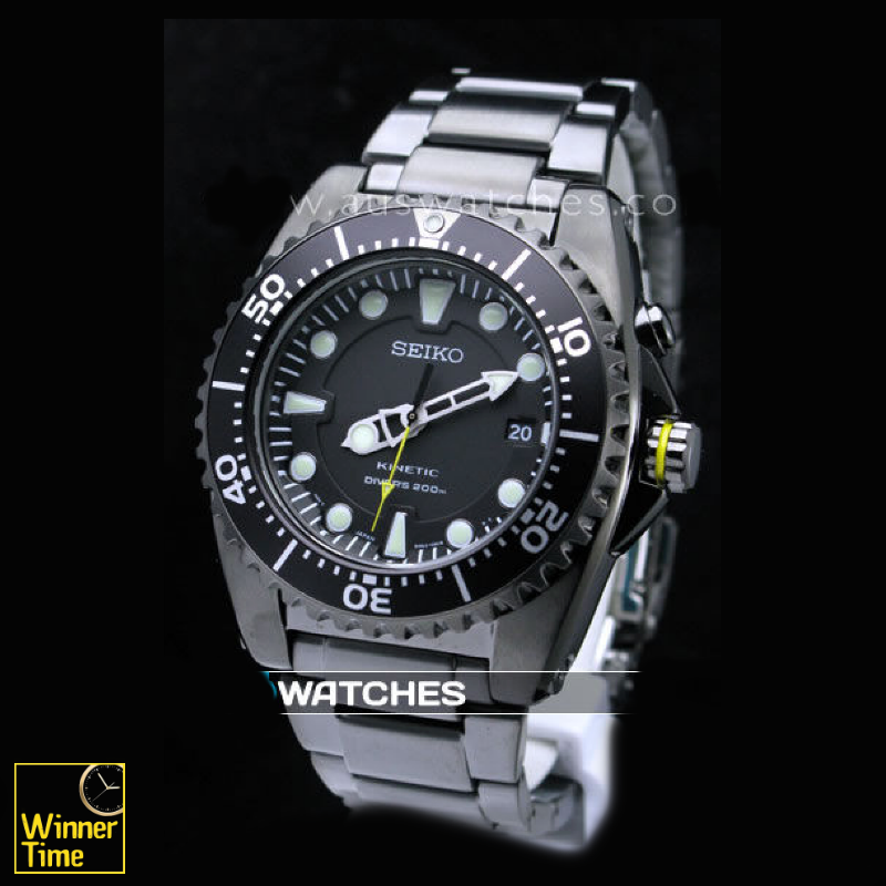 นาฬิกา Seiko Kinetic Divers 200M TICN สีดำ รุ่น SKA427P1,SKA427P,SKA427
