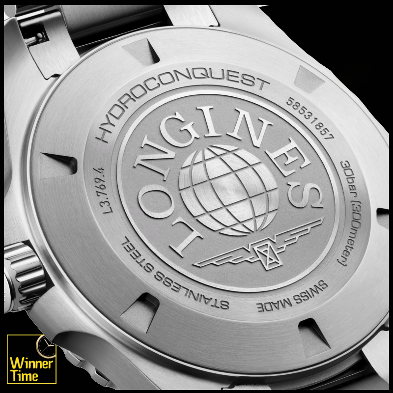 นาฬิกาข้อมือผู้ชายจากแบรนด์หรูสวิส Longines HYDROCONQUEST-ควอตซ์ Ø 42.00 mm สแตนเลสสตีล รุ่น L3.769.4.06.6