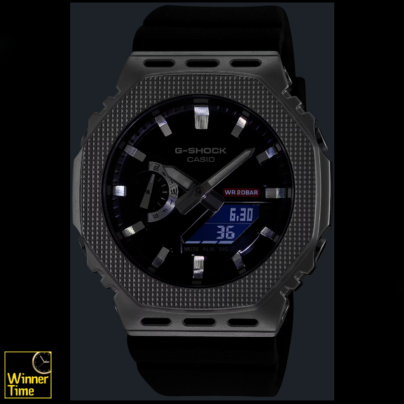 นาฬิกาข้อมือผู้ชาย G-STEEL ซีรีส์ 2100 รุ่น GM-2100M-1A