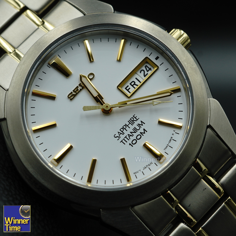 นาฬิกาSeiko Quartz Analog Titanium Sapphire รุ่น SGG733P1,SGG733P,SGG733