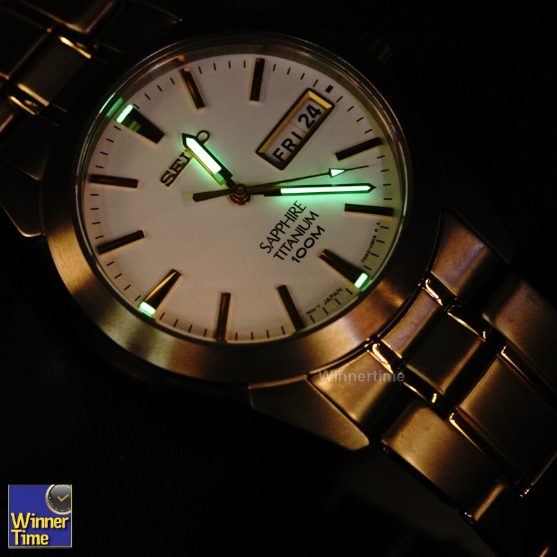 นาฬิกาSeiko Quartz Analog Titanium Sapphire รุ่น SGG733P1,SGG733P,SGG733