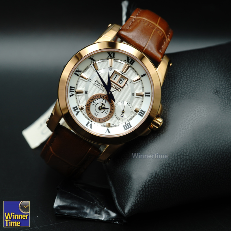 นาฬิกาผู้ชาย Seiko Premier Kinetic Perpetual รุ่น SNP096,SNP096P1 ,SNP096P