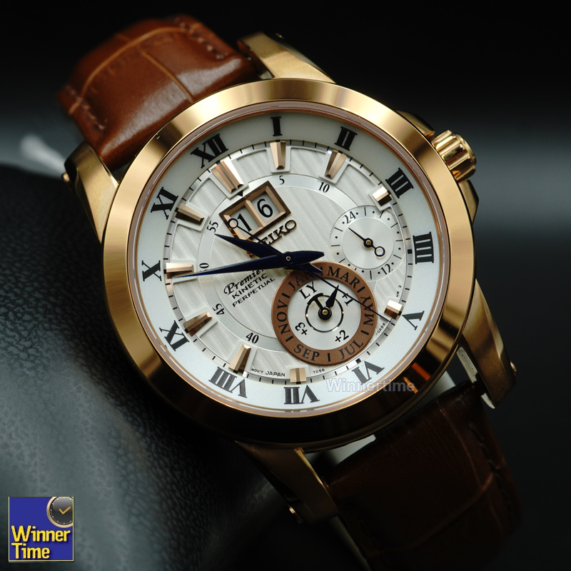 นาฬิกาผู้ชาย Seiko Premier Kinetic Perpetual รุ่น SNP096,SNP096P1 ,SNP096P
