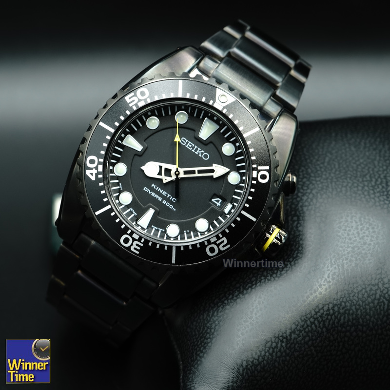 นาฬิกา Seiko Kinetic Divers 200M TICN สีดำ รุ่น SKA427P1,SKA427P,SKA427