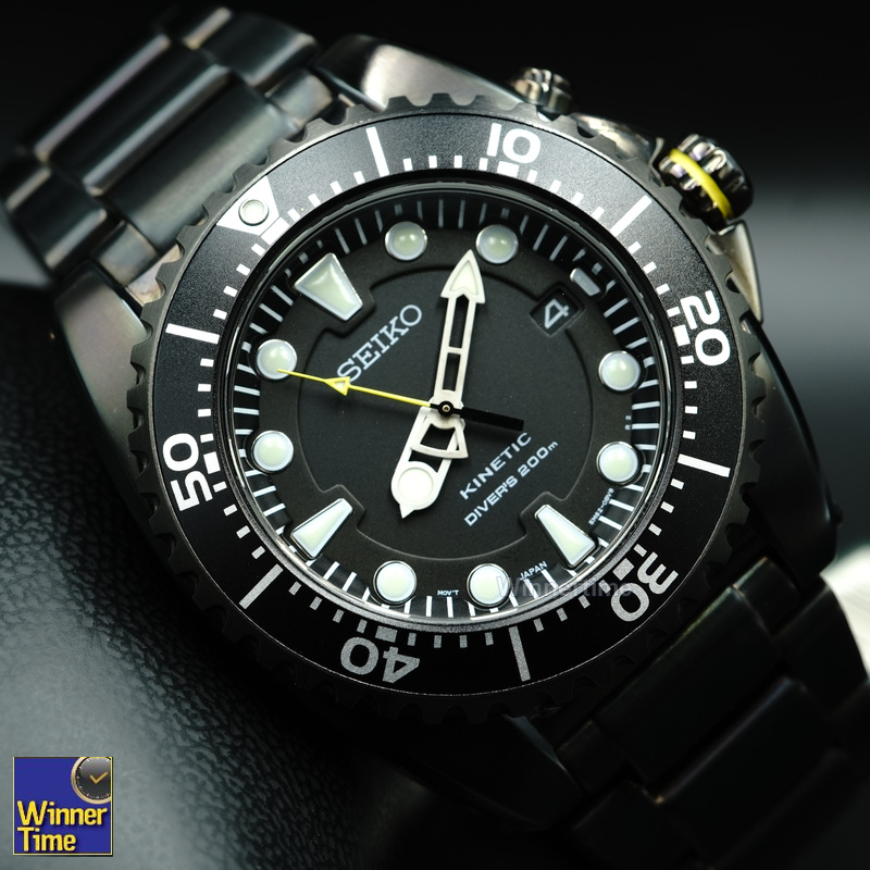 นาฬิกา Seiko Kinetic Divers 200M TICN สีดำ รุ่น SKA427P1,SKA427P,SKA427